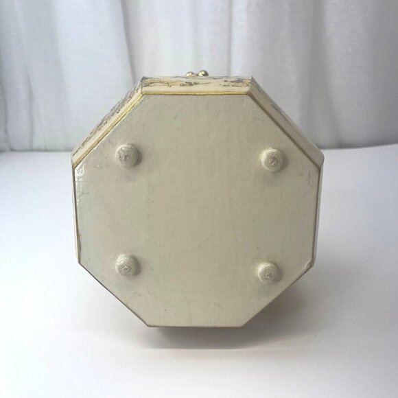 Judith Prothrombin Octagonal Hand Bag Purse Vintage 60s Art Deco Wood Whimsical - Picture 6 of 14